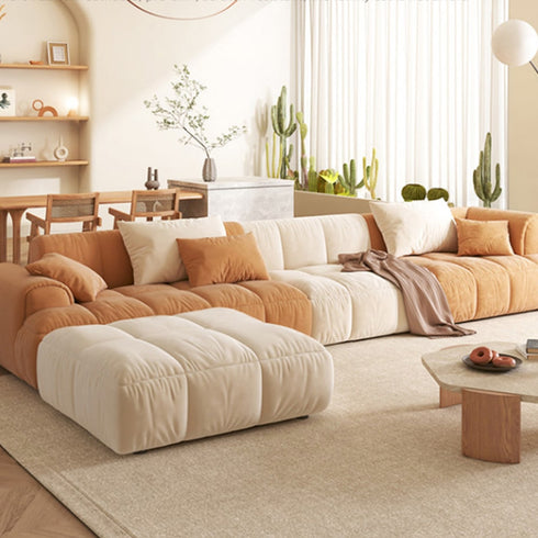 Julia Suede  Fabric Soft Sofa Modern 3-Seater Couch